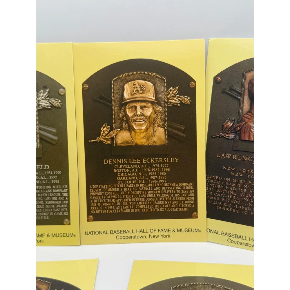 National Baseball Hall of Fame Plaque Postcards Set of 5 Winfield Berra Jackson